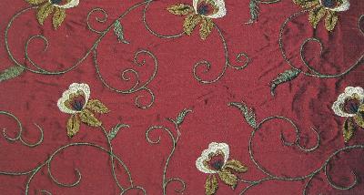 Catania Silks VINE & ROSES Lacquer Red